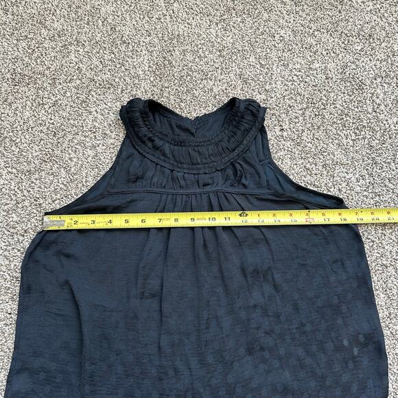 Maeve Anthropologie navy blue polka dot print sleeveless top size 2 - Picture 10 of 11